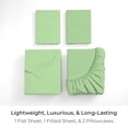 thumbnail image 3 of Mellanni Sheet Set Microfiber, Deep Pocket Sheet, 4 Piece California King Pistachio, 3 of 7