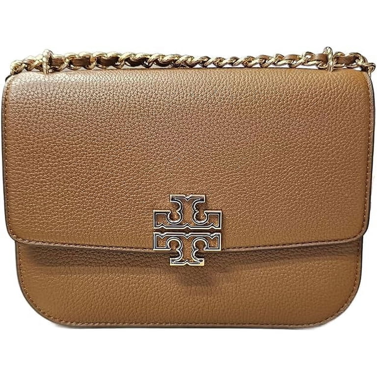 Tory Burch 140987 Britten Moose Brown With Gold Hardware Women's