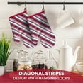 thumbnail image 2 of Canadian Linen Oven Mitts, 180°C Heat Resistant Cotton Non Slip Grip Machine Washable BBQ Gloves for Kitchen Cooking Grilling, Oven Mitts, Red Printed, 2 of 8