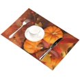 thumbnail image 4 of EREHome Autumn Pumpkins Placemat Plate Holder Set of 6, Fall Maple Leaves Table Mats Protector 12x18 inch, 4 of 5