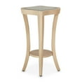 thumbnail image 4 of Michael Amini Malibu Crest Wood End Table with Glass Top - Chardonnay, 4 of 11