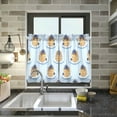 thumbnail image 4 of Yayeee Kitchen Curtains Tier Pair Light Filtering 27"x24" Rod Pocket Short Cafe Window Panel, Blueberry Pancake Pattern, 4 of 7