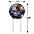 thumbnail image 2 of Acrylic Planets Solar System Earth Saturn Jupiter Mars Pattern Cake Topper Party Decoration for Wedding Anniversary Birthday Graduation, 2 of 7