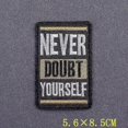 thumbnail image 3 of Parche bordado con eslogan, parches termoadhesivos para ropa, parches bordados, ropa, chaquetas, parches termoadhesivos, insignias para coser, PE6729CT, 3 of 5