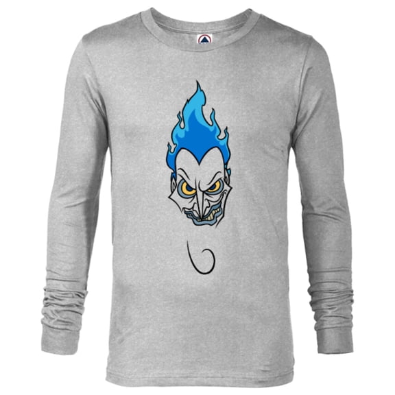 Disney Villains Hades Big Face T-Shirt - Long Sleeve T-Shirt for Men - Customized-Athletic Heather
