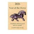 thumbnail image 2 of Lucky Crystal Horse — A Symbol of Strength & New Beginnings (2026), Purple Clear Crystal Horse Figurine with Card, 2026 Year of The Horse Lucky Crystal Figurine, Good Luck Decorative Gift, 2 of 4