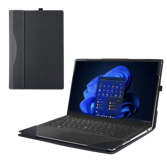 Laptop Case Cover Only for Lenovo ThinkPad T14 Gen 5 14" Notebook PC (NOT Working with Other Lenovo Models). 2-in-1 PU Leather Shell Notebook Sleeve(Black)