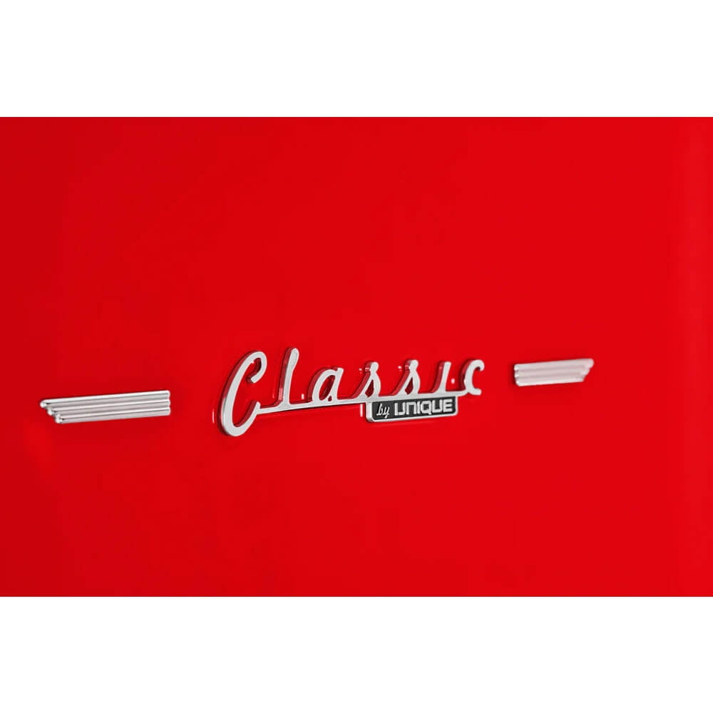 UNIQUE APPLIANCES UGP340LRAC 12 Cu. Ft. Candy Apple Red Counter-Depth Bottom Freezer Refrigerator