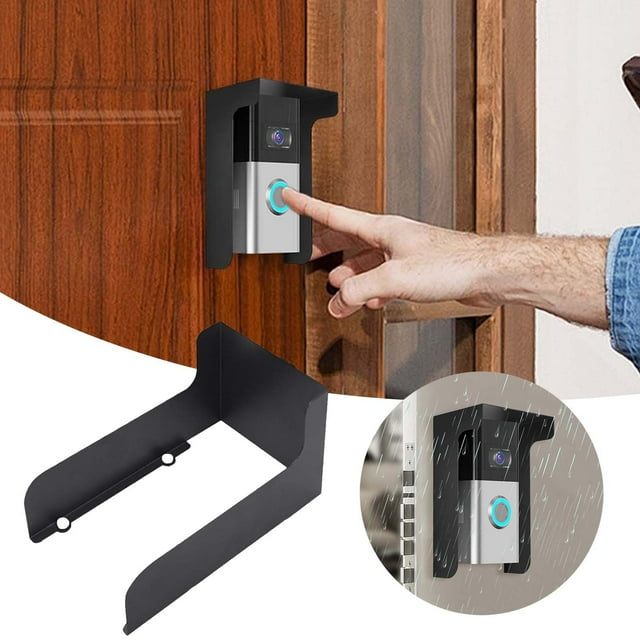 Plaque de Protection Circulaire en Métal pour Sonnette, Écran Protecteur pour Usage Extérieur, Conception Durable, Compatible avec Divers Modèles de Sonnettes, Accessoire d'Installation Facile