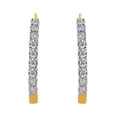thumbnail image 2 of 1 Carat (ctw) Diamond Inside-out Hoop Earrings in 10K Yellow Gold, 2 of 3