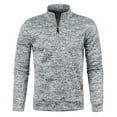 thumbnail image 1 of Men's Half Zip Pullover Without Hood Men for Solid Work Jumper Oversize Winter Sports Work Jumper Sweater Men, 1 of 4