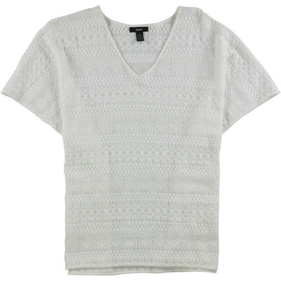 Alfani Womens Poncho Pullover Blouse, White, Small