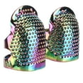 thumbnail image 3 of Metal Thimble, Durable Rust Proof Sewing Thimble Finger Protector  for Hand Sewing Gray,Cyan-blue,Colorful,Silver,Rose Gold, 3 of 7