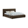 thumbnail image 3 of Meridian Furniture Nico Brown Velvet King Bed, 3 of 8
