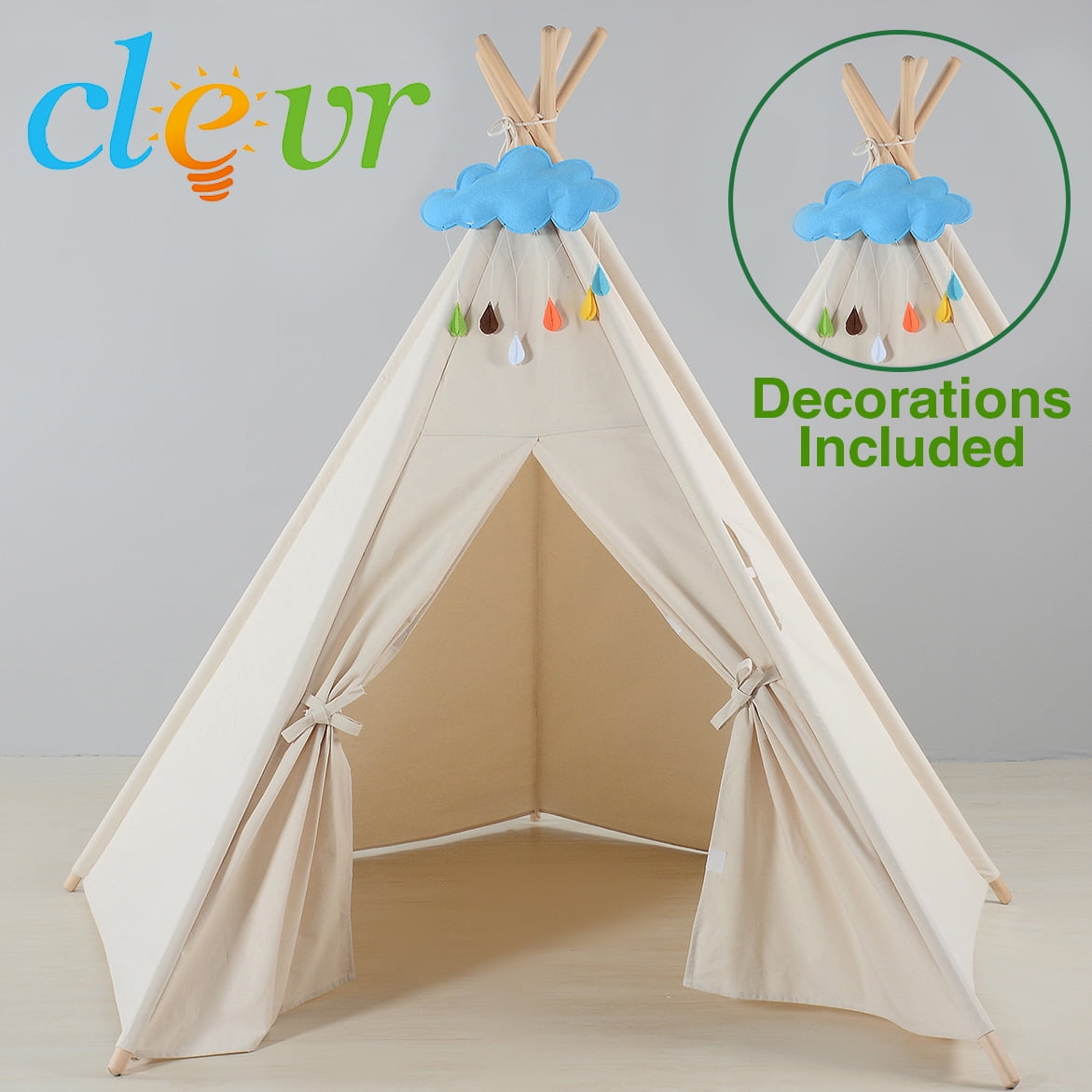 Eagle Teepee Indian Tribe Tent Canvas Finish Kids Indoor/Outdoor Playhouse