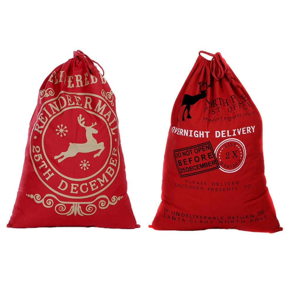 Christmas Bag Santa Sack Personalized Canvas Burlap Bag For Gifts