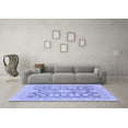 thumbnail image 3 of Ahgly Company Machine Washable Indoor Round Oriental Blue Traditional Area Rugs, 5' Round, 3 of 4