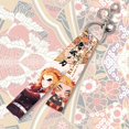 thumbnail image 1 of Anime Keychain Set - Kimetsu no Yaiba Ribbon Keychain with Wind bell, Pendant Hanging Ornament Gift Set, 1 of 5