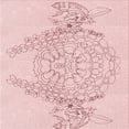 thumbnail image 1 of Ahgly Company Machine Washable Indoor Square Transitional Pastel Red Pink Area Rugs, 8' Square, 1 of 7