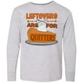 thumbnail image 3 of Inktastic Leftovers are for Quitters with Pumpkin Pie Long Sleeve Youth T-Shirt, 3 of 5
