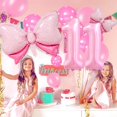 thumbnail image 3 of Set de globos rosa número 11 para cumpleaños, 40 pulgadas, 3 of 7