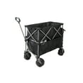 Ozark Trail Double Decker Folding Wagon with Extension Handle, Black