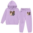 thumbnail image 6 of Gunia Kids Girls Jogger Set 2 Piece Valentine'S Day Hoodie Jogger With Leopard Print Heart Design Cozy Two Piece Outfit Toddler Kids Comfy Clothes Set Cute Outfits For Girl 2-13 Years, 6 of 6