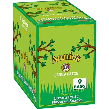 Annie's Organic Bunny Berry Patch Fruit Snacks, Gluten Free, 9 Bags