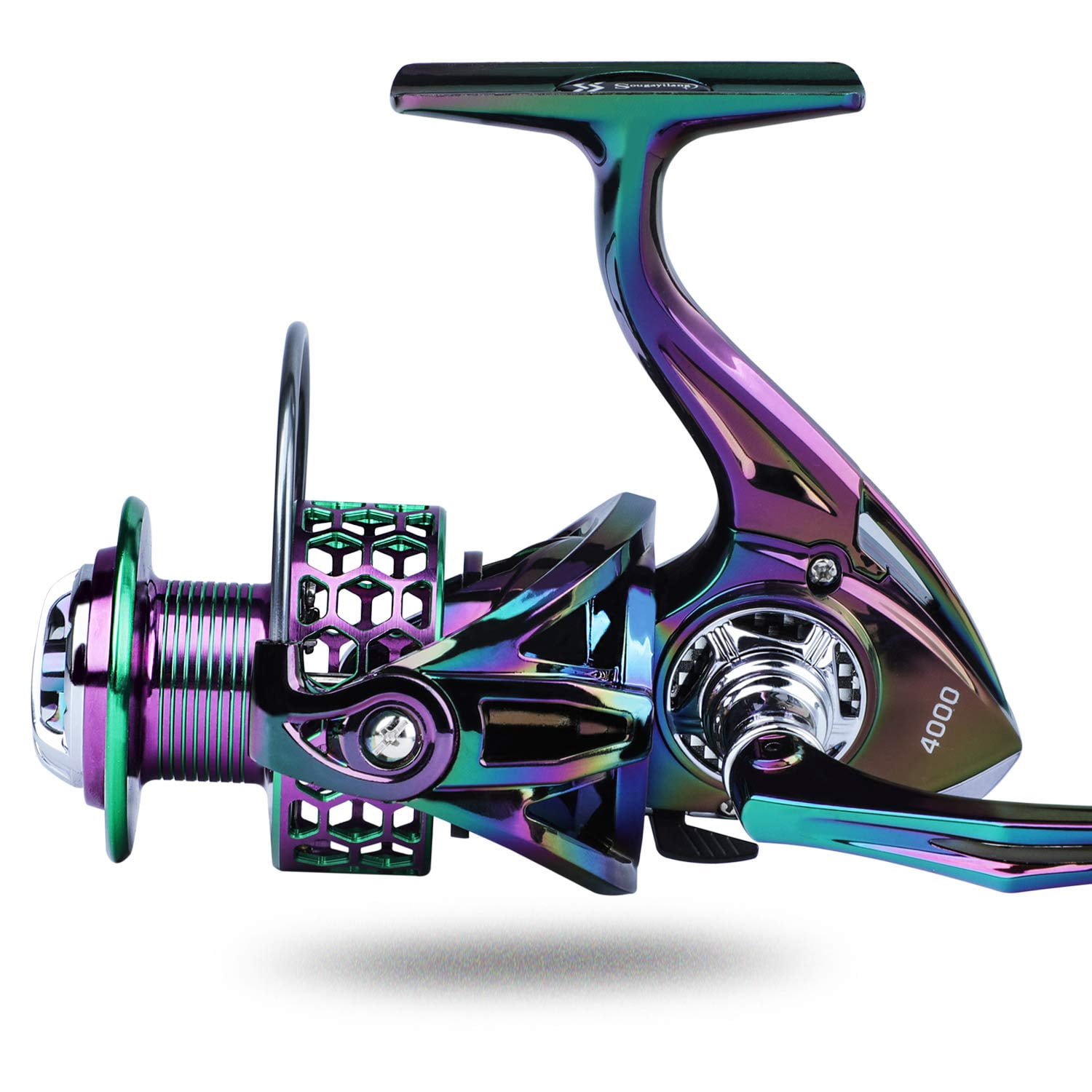 Colorful Fishing Reel 13 +1 Bb Light Weight Ultra Smooth Spinning Reels  With Cnc Line Management Graphite Frame For Freshwater