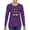 Purple, variant on Messy Bun BeachLife | Cool Neon Leopard Print Bandana | Sunglasses Vaction Beach Paradise Fashion Womens Long Sleeve T-Shirt, Kelly, XL