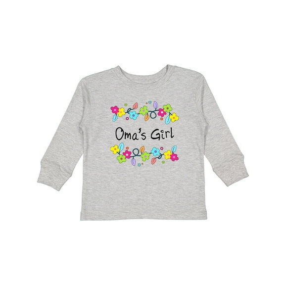 Inktastic Omas Girl- Bright Flowers Girls Long Sleeve Toddler T-Shirt