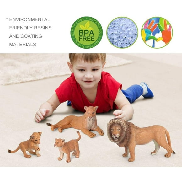 Volnau Animal Toys Figurinas Figuras de animales de África zoológico Pack para niños Cumpleaños de Navidad G Volnau Volnau