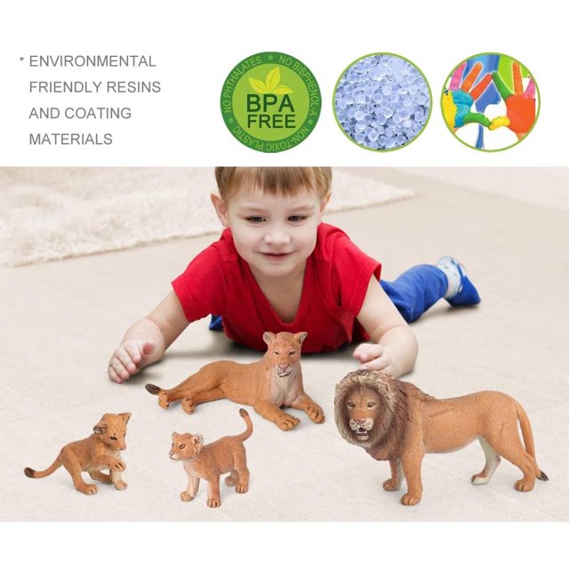 Volnau Animal Toys Figurinas Figuras de animales de África zoológico Pack para niños Cumpleaños de Navidad G Volnau Volnau