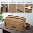 thumbnail image 4 of Toiletry Bag for Men, Canvas Dopp Kit Shaving Bag for Toiletries Accessories, Durable Mens Toiletry Bag for Travel, 4 of 18