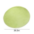 thumbnail image 3 of Iumwxz 40 Inch Round Short Hair Area Rug Non Shedding Stain Resistant Low Pile Green Polyester with Non Slip Rubber Backing Washable for Living Room Bedroom High Traffic Areas, 3 of 8