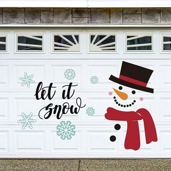 21Pcs Christmas Garage Door Magnet Decals Snowman Refrigerator Stickers for Home Decor Party Supplies