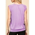 thumbnail image 3 of Made by Johnny Women's Solid Short Sleeve Sweetheart Top M LILAC, 3 of 6