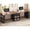 Black & Brown, variant on SEDETA Two Person Desk with Drawers, 90 Inch Long Computer Desk with Storage Shelves, Double Gaming Desk, Wooden Office Desk, Writing Table with Storage for Home Office, White
