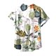 thumbnail image 4 of Fiudx Ofertas Flash Artículos En Oferta Blusas de Manga Corta Estampadas con Flores y Plantas Cómodas Informales Regulares para Mujer a La Moda, 4 of 5