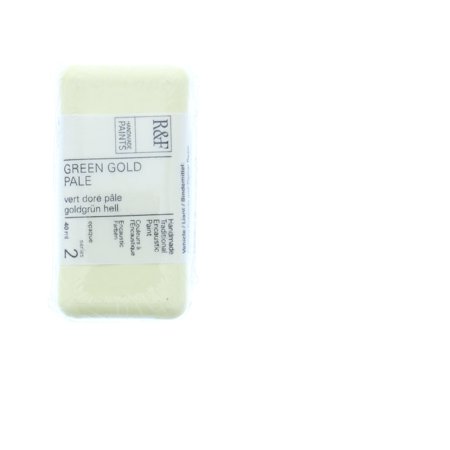UPC: 0836943007390 | R&F Handmade Paints Encaustic Paint Cake  40ml  Green Gold Pale