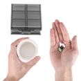 thumbnail image 4 of Unique Bargains 1 Pc Pill Case 12 Grid Pill Box Matt Black, 4 of 6