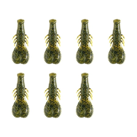 FEAMOS 7pcs Fishing Baits Lure 6.2cm 6.7g Heavy Weighted Soft Shrimp Lures for Trout Artificial Swimbait Fishing Tackle