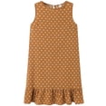 thumbnail image 3 of Vestido De Mujer Sin Mangas Chaleco De Puntos Vestido Suelto De Cuello Redondo Con Volantes, Caqui, M Yuarrent AP002086-02, 3 of 7