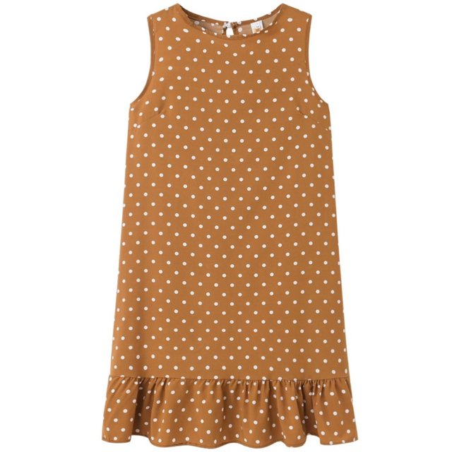 Guardurnaity Vestido de mujer sin mangas chaleco de punto con volantes cuello cuello vestido suelto Vestidos Caqui S Guardurnaity AP002086-01