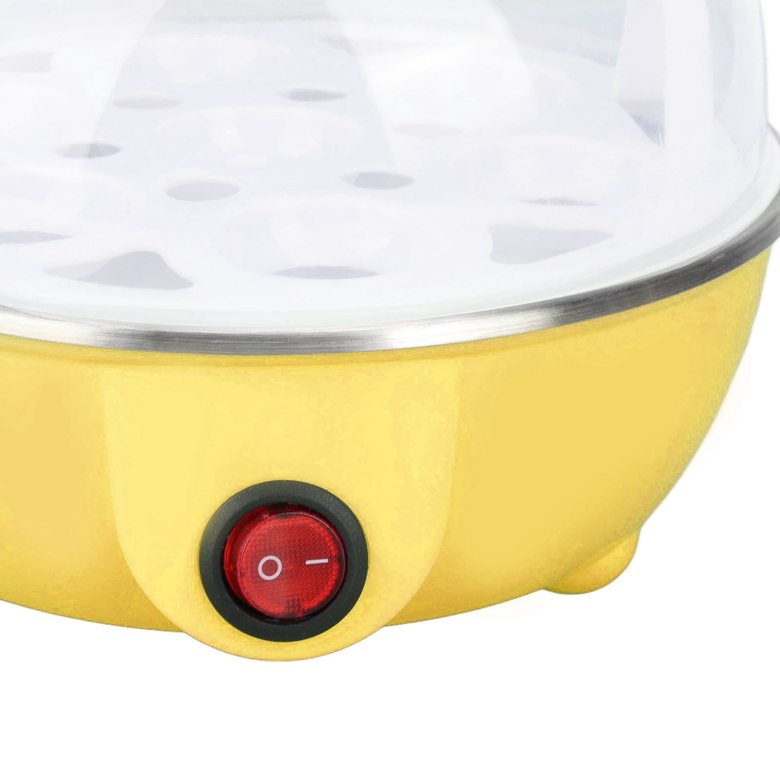 Egg cooker, egg cookware, up to 7 large boiled eggs, anti-drying, automatic power-off, egg heating plate, egg cookware PP, stainless steel material