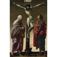thumbnail image 2 of Hendrick Ter Brugghen 17x24 Black Ornate Framed Double Matted Museum Art Print Titled: The Crucifixion with the Virgin and Saint John (ca. 1624-25), 2 of 5
