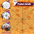 thumbnail image 5 of Halloween Giant Spider Web, Round Cotton Cobweb, 5ft Black Scary Haunted House Indoor Outdoor, 5 of 13