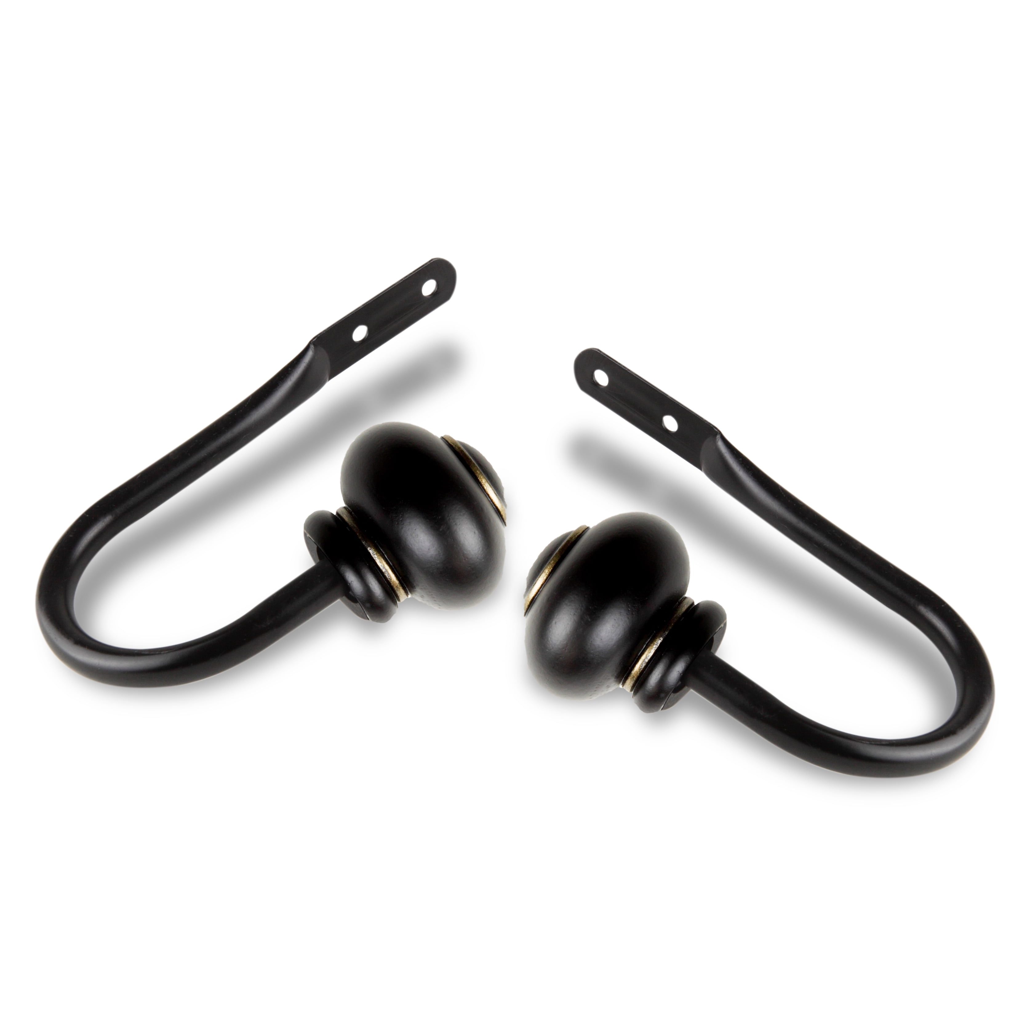 Abel Curtain Rod Holdback - Black