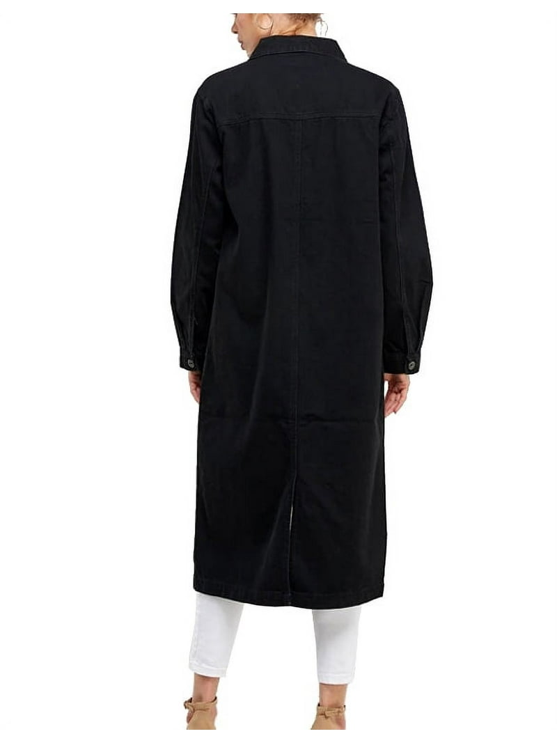 ジャケット・アウター Oversized Maxi-Length Zip Coat stein / シュタイン】OVERSIZED MAXI-LENGTH ZIP COAT - BLACK