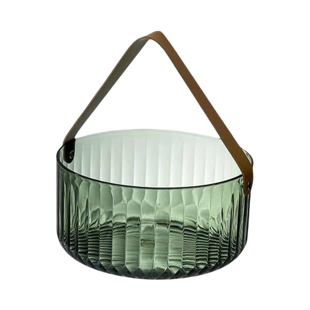 Cubo de almacenamiento Gloria Mango de cuero PU Verde Grande